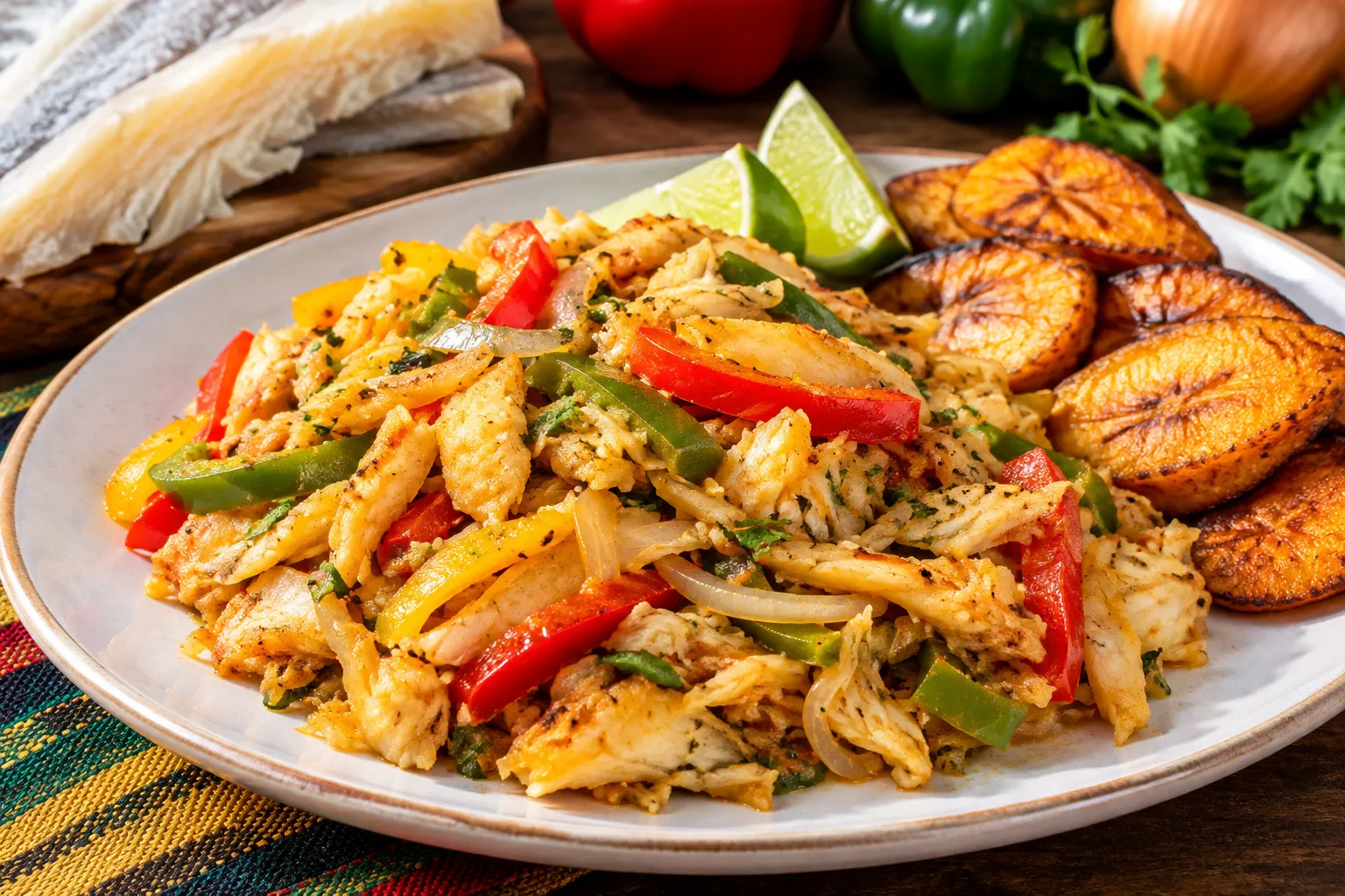 Caribbean-style cooked saltfish