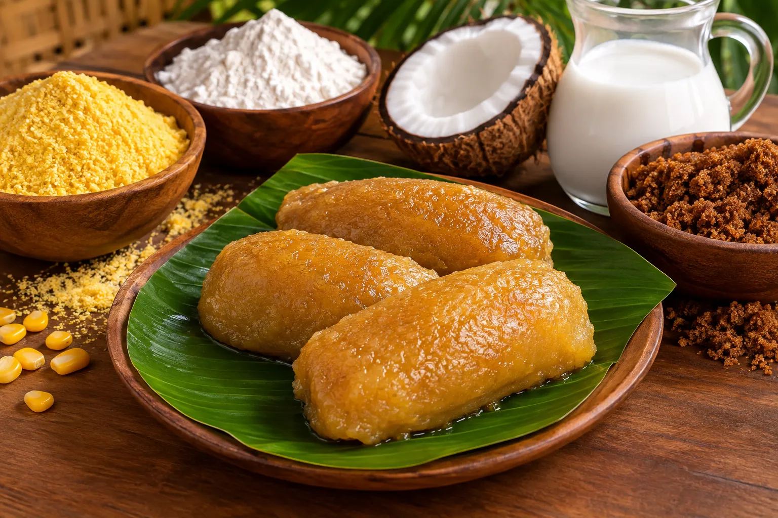 Cornmeal festival with coconut milk