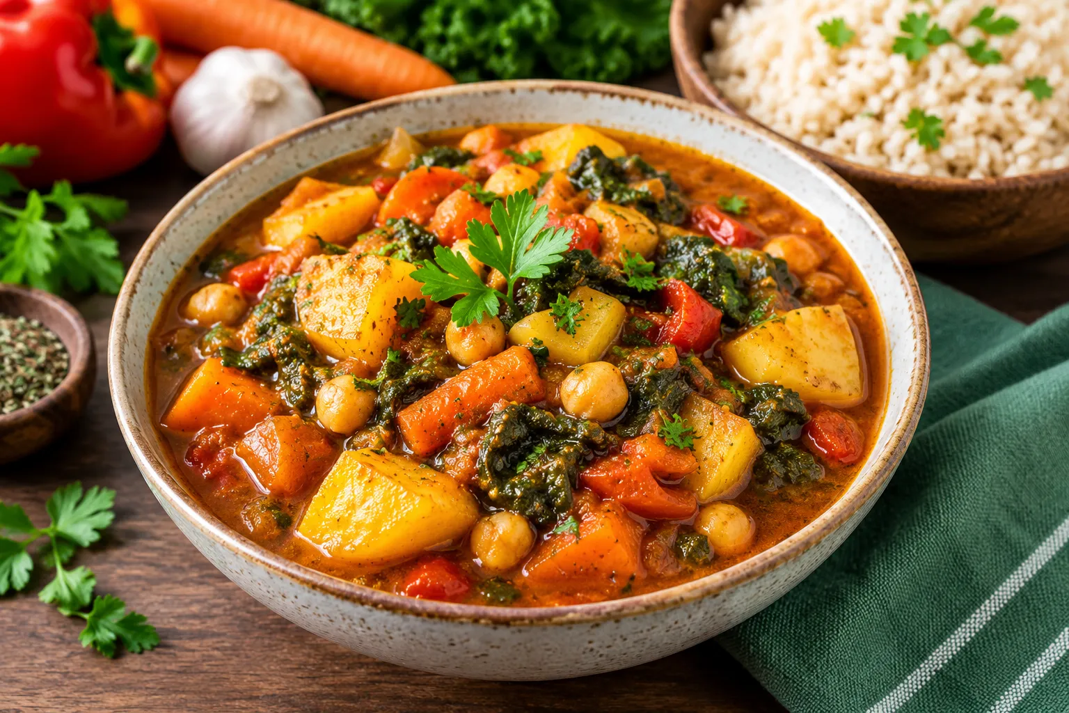 Homemade vegetable vegan stew