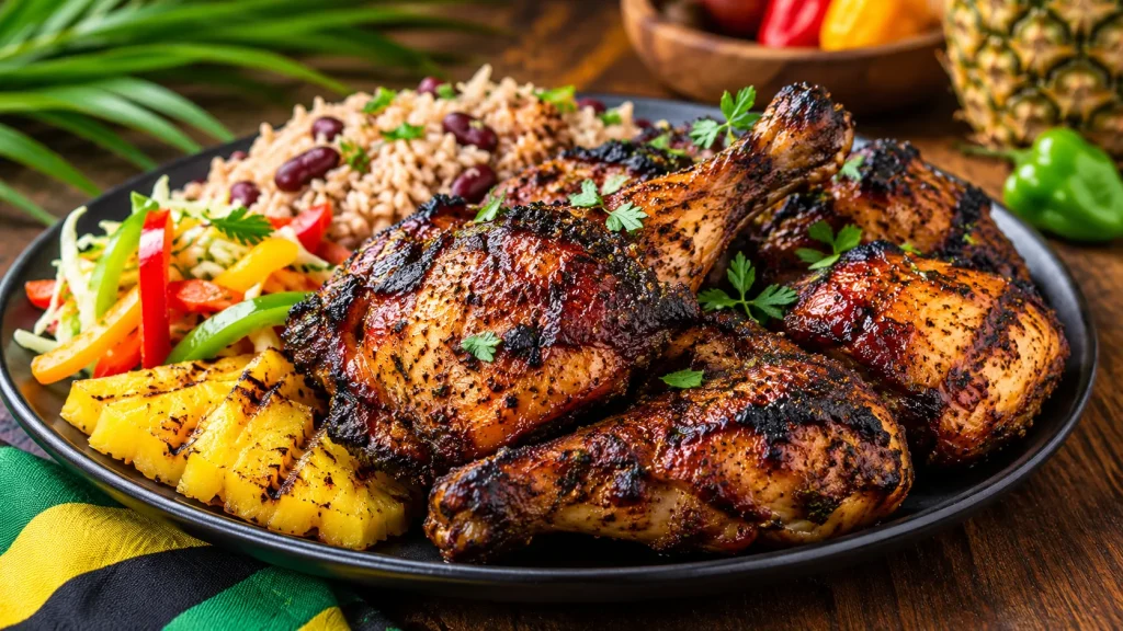 Caribbean-style jerk chicken