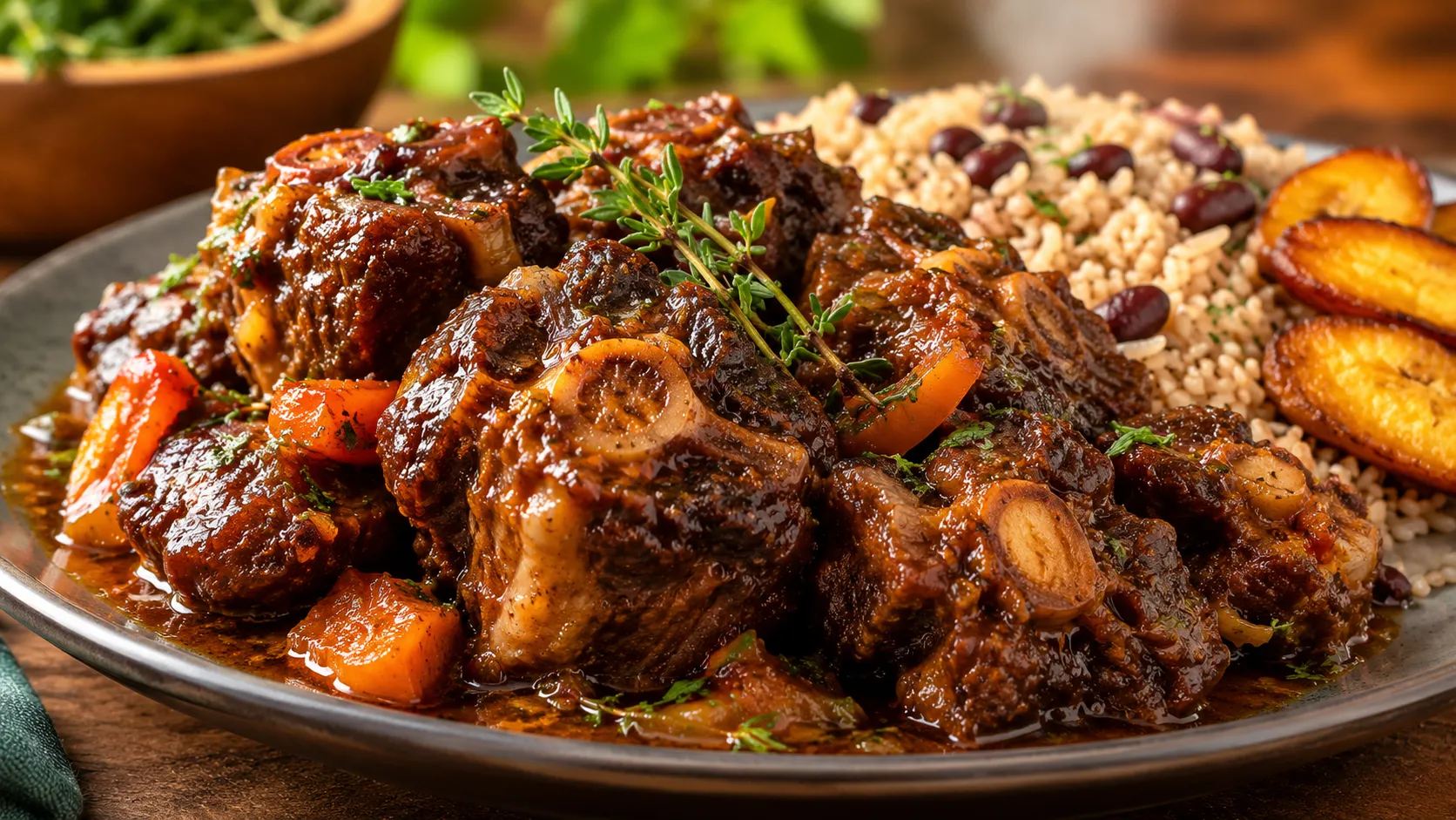 Jamaican-style braised oxtails